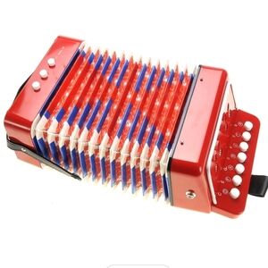 Kids Accordion Musical Instruments Kids Beginner Toddler Learning Child Size Red